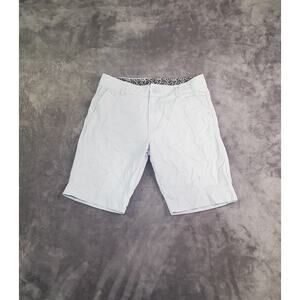 CHAROVA Sz 32 Gray Chino Shorts Mens Slim-Fit Cotton Preppy Golf Casual C19-43